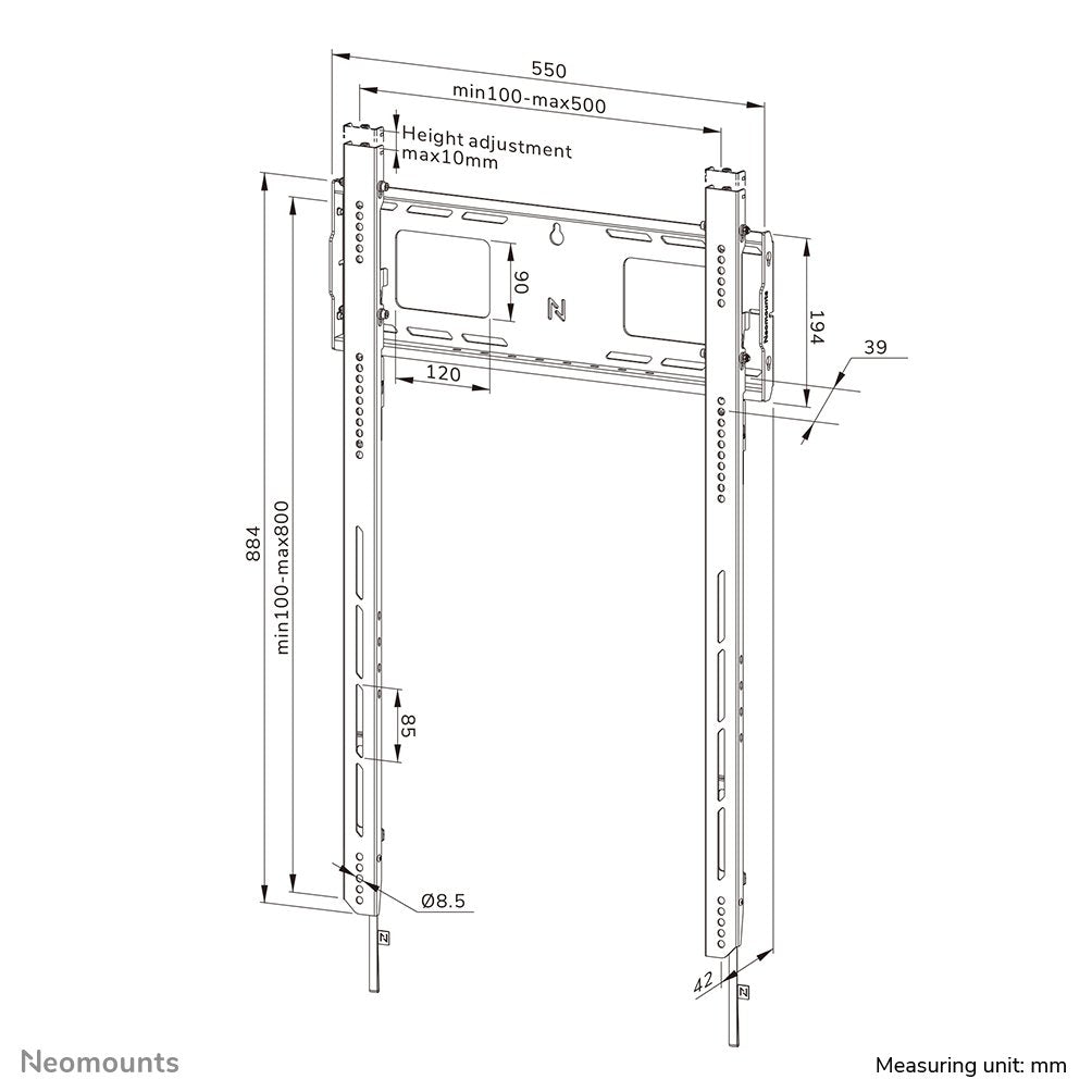 Soporte Neomounts  De Pared Para Televisor De Gran Peso