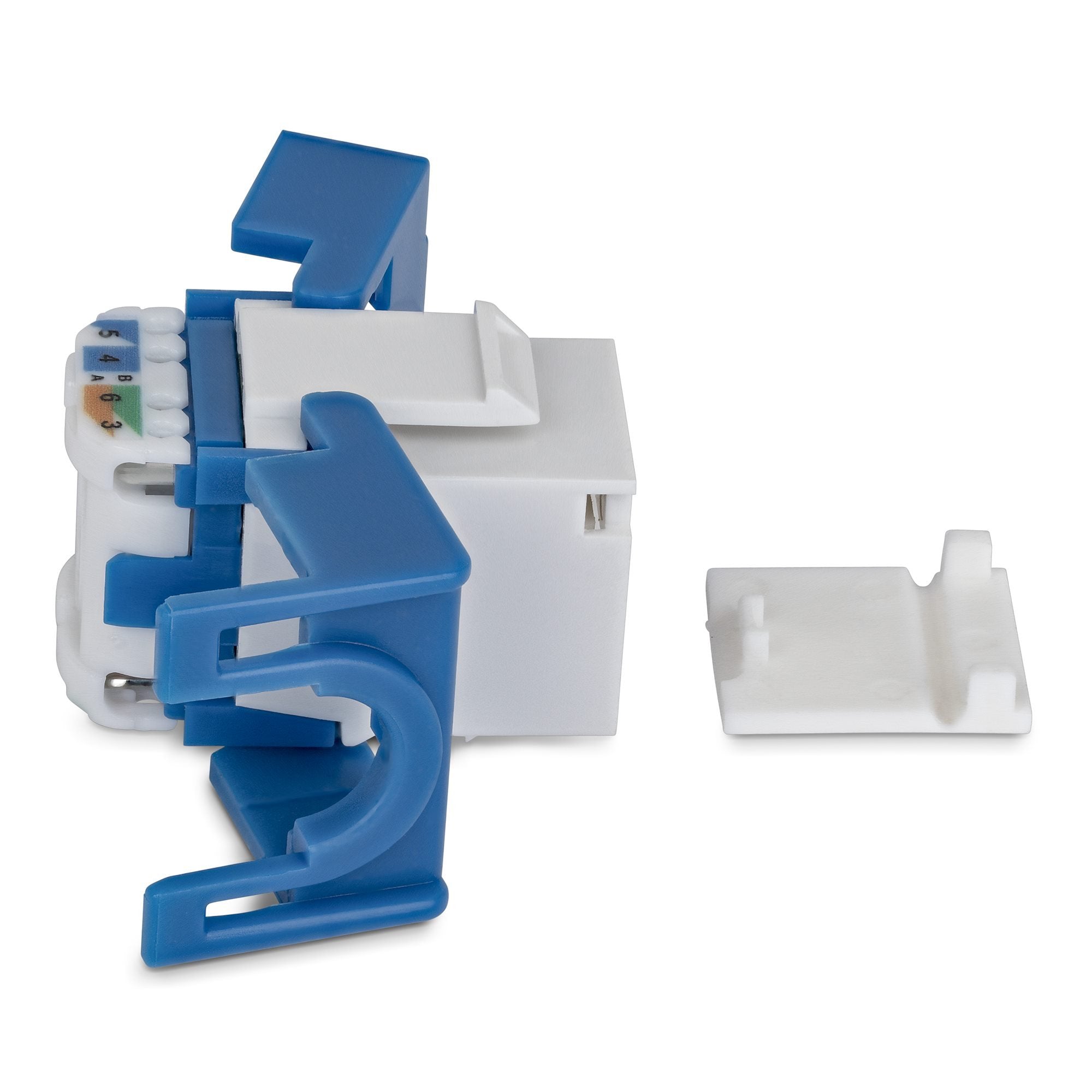 Startech.Com Cat6 Keystone Jack Módulo, Pack De 24 Rj45 Ethernet Keystone Conector Hembra, Utp Cat6 Wandbuchse, 180 Grad, Sin Herramientas, Blanco, Plano, Azul, Blanco, Rj-45, Conector Hembra, Conector Hembra, 10gbase-T