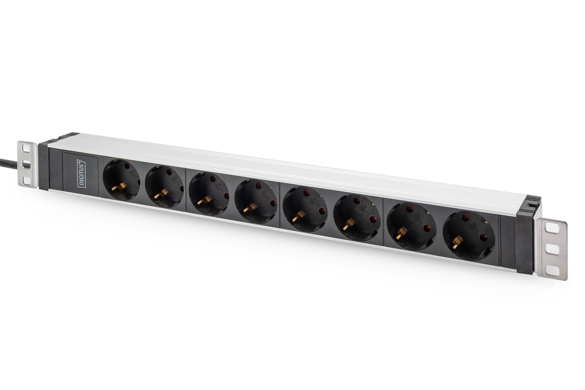 Digitus Regleta 8 Enchufes Con Contacto De Puesta A Tierra, Cable De Alimentación De 2 M, Conector Iec C20