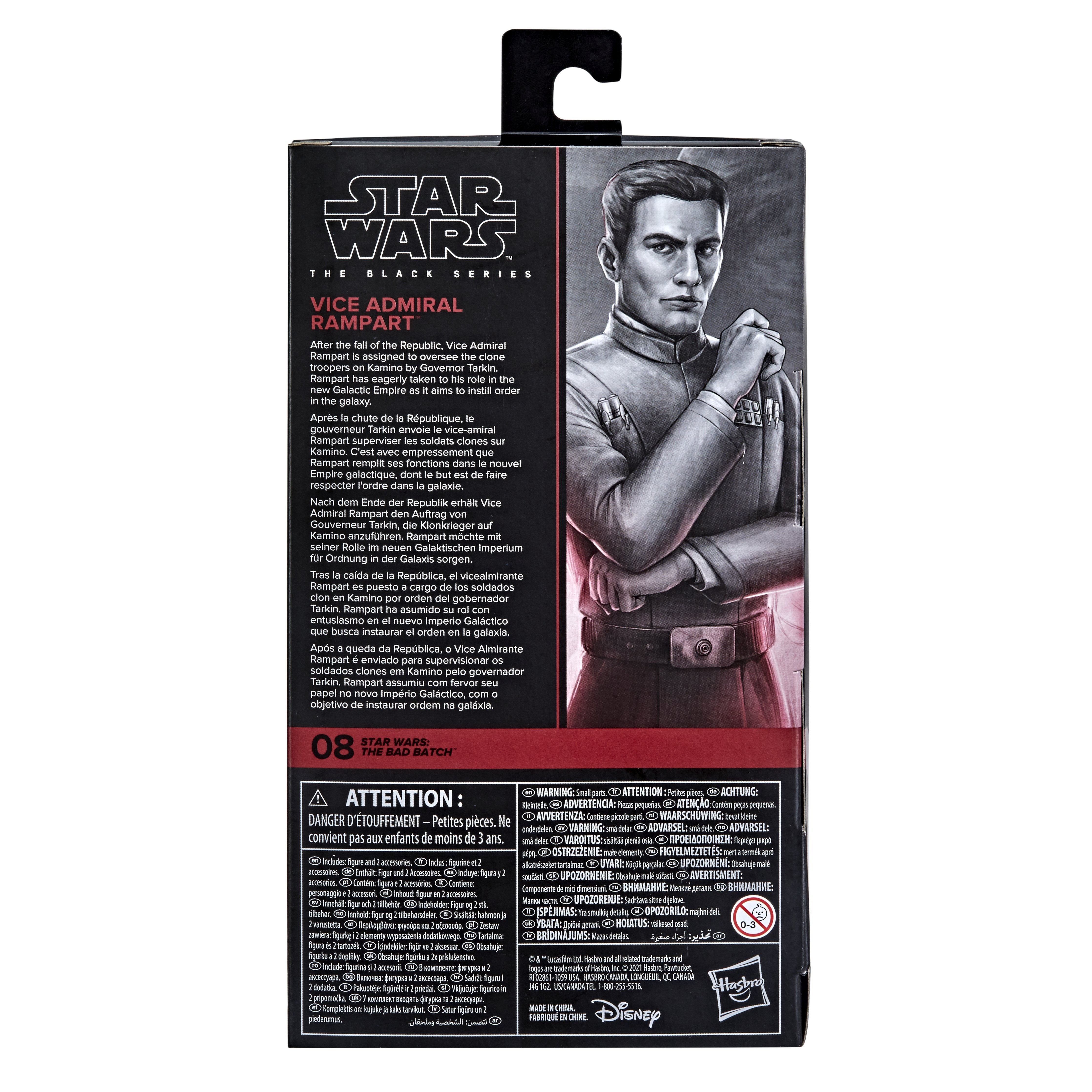 Figura Vice Almirant Rampart The Bad Batch Black Series Star Wars 15cm