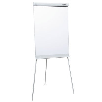 Dahle 96010 Pizarra Blanca Magnetica De Caballete Con Sujecion De Bloc Universal - Regulacion De La Altura Hasta 180cm - Bandeja Para Rotuladores - Color Blanco