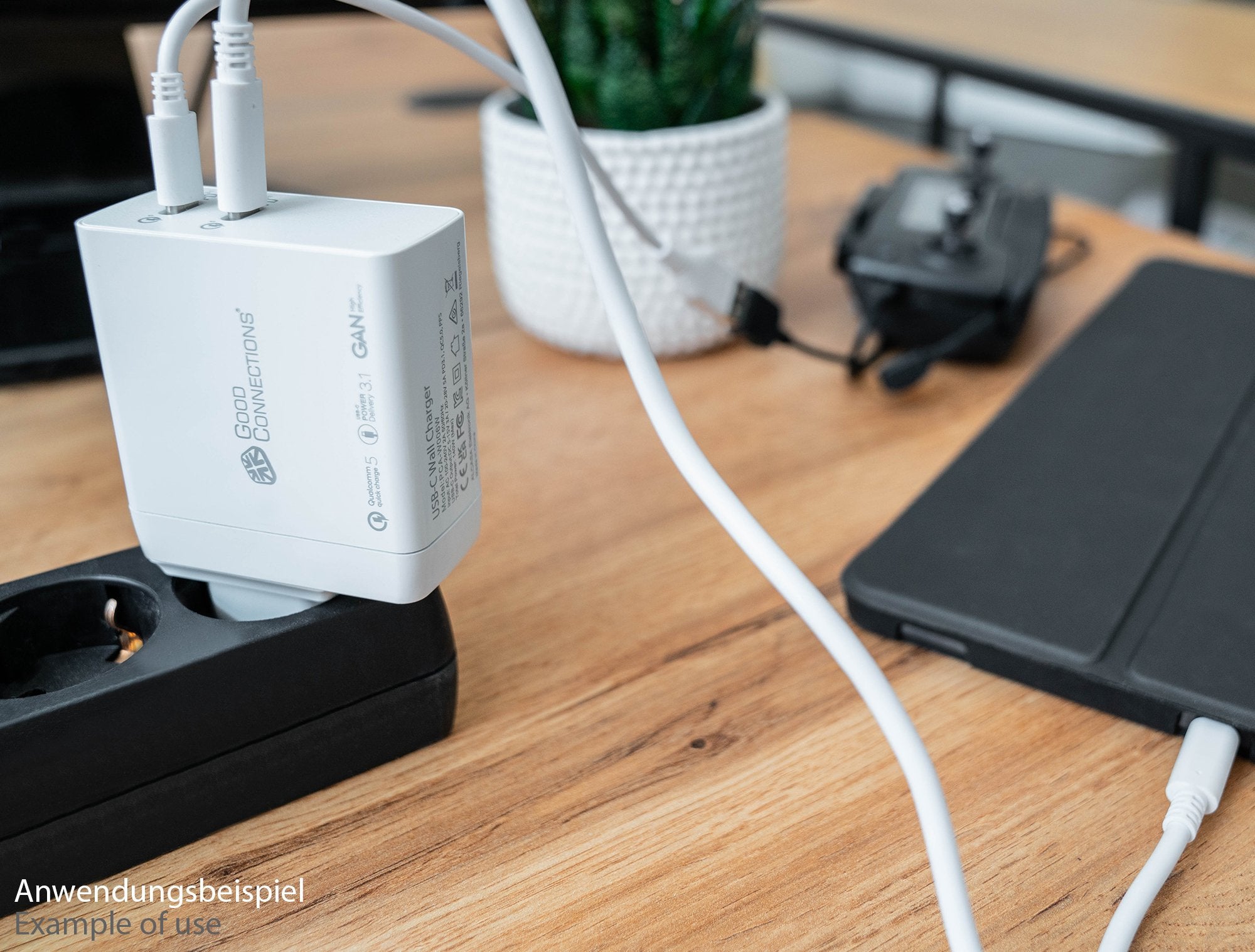 Buenas Conexiones Cargador Rápido Usb 140w, Blanco
