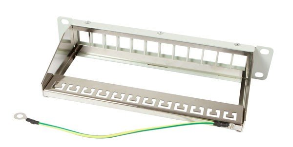 Keymone, Modulträger, 10\"Patchpanel Para 12xtp-Modul, 1he, Lichtgris, Synergy 21,