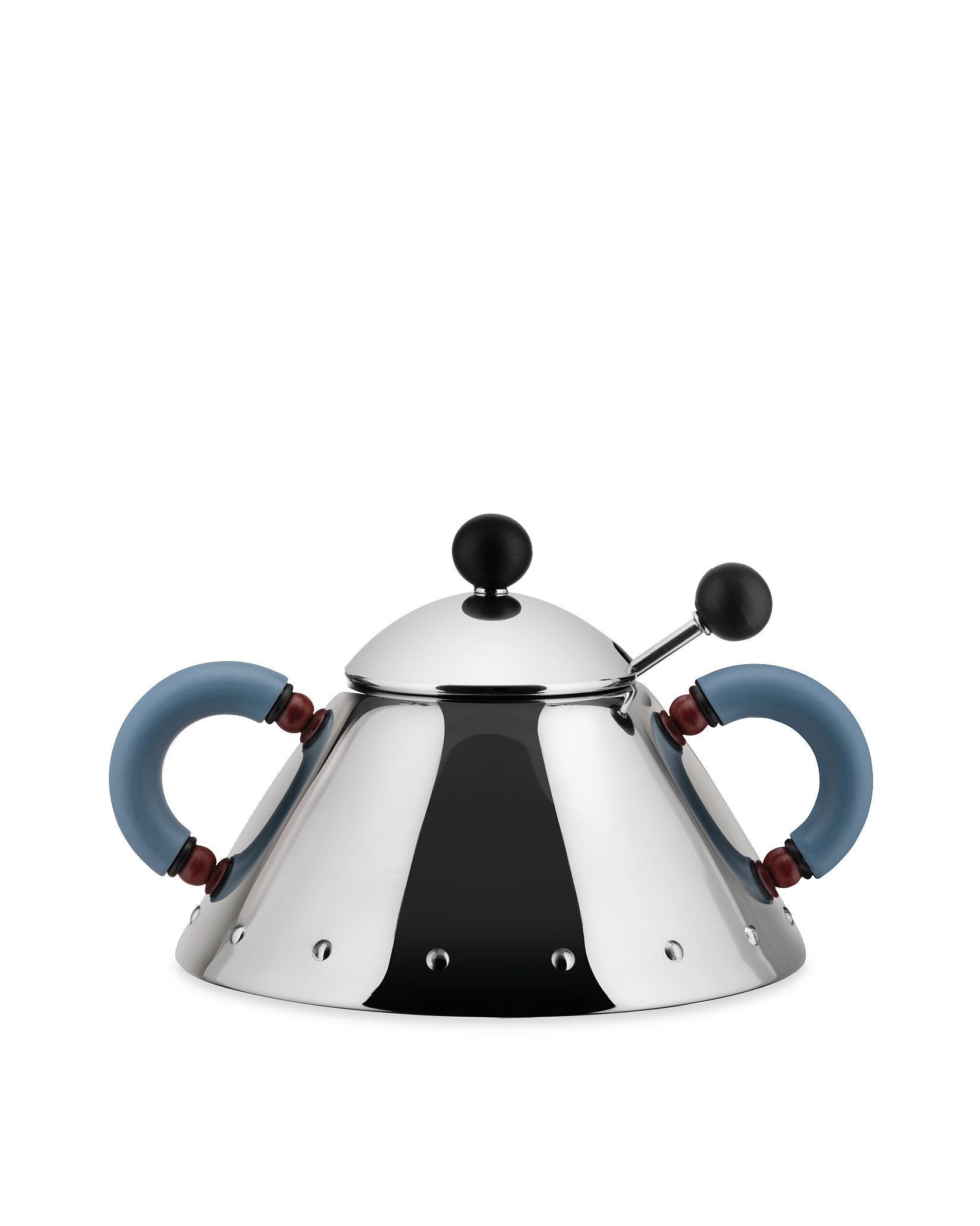 Alessi Sugar Bowl With Spoon Black 9097 B