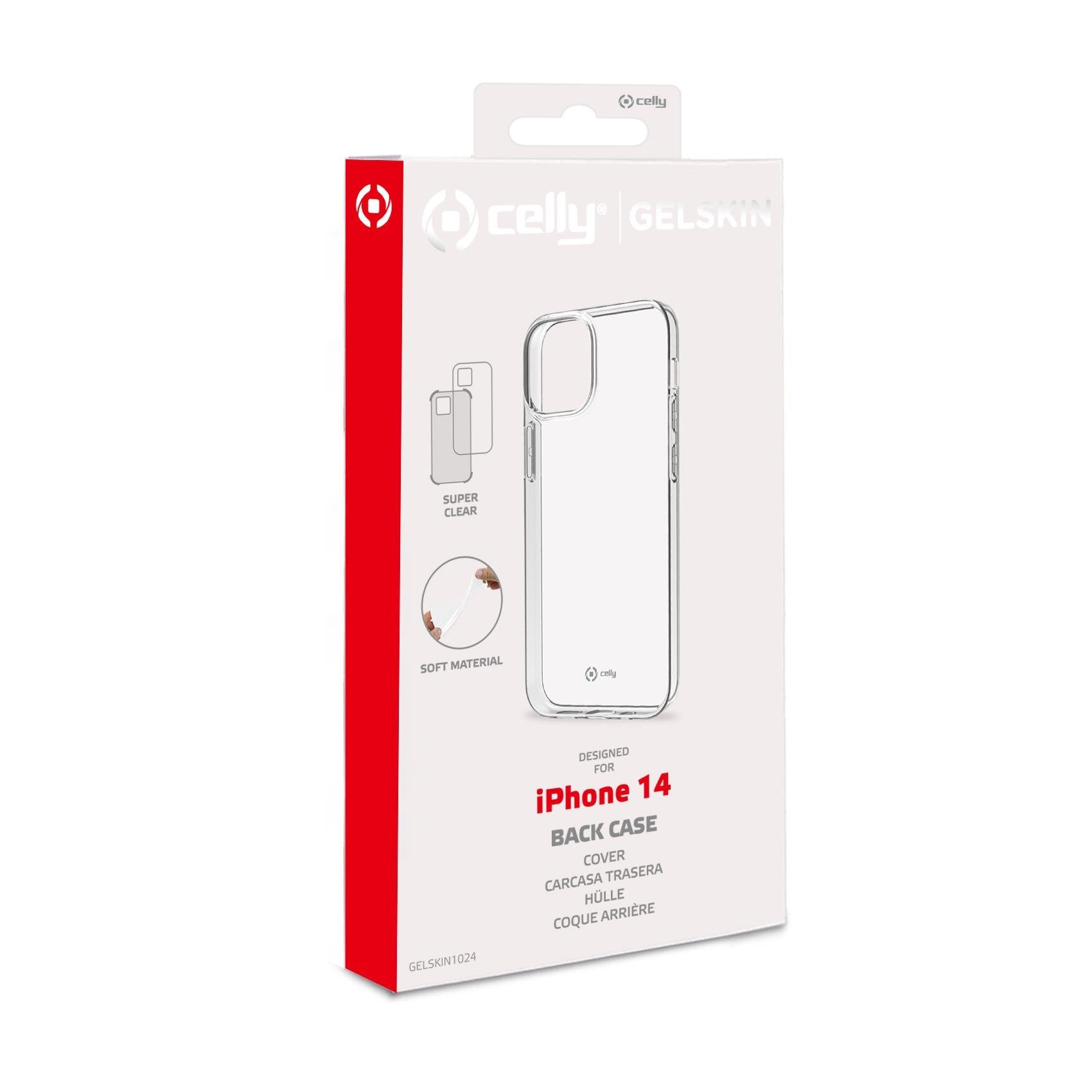 Celly Gelskin Funda Para Iphone 14 15,5 Cm (6.1") Transparente