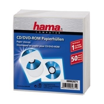 EAN 4007249626714 - Hama CD-ROM Paper Sleeves 50, White 50 discos Blanco imagen 1