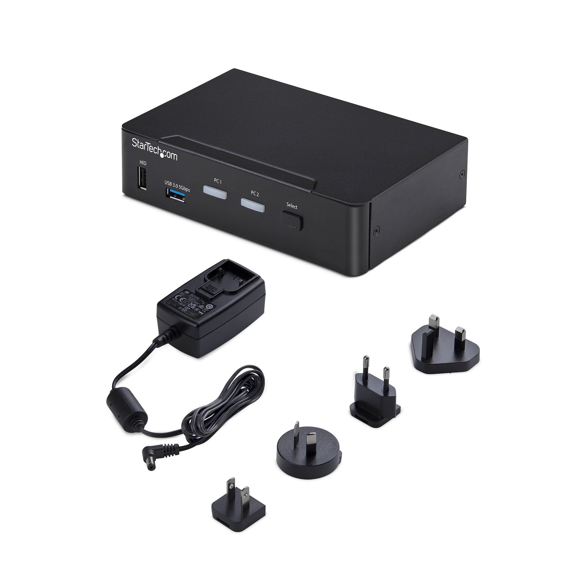 Startech.Com 2-Port Displayport Kvm Switch 4k 60hz Dp 1.2 Hdcp 1.4 Edid Management 2-Port Usb 3.0 Hub Dp Kvm Umschalter