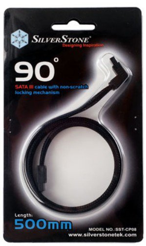 Silverstone Cp08 Cable Sata3 6gb/S Blindado 50cm Acodado
