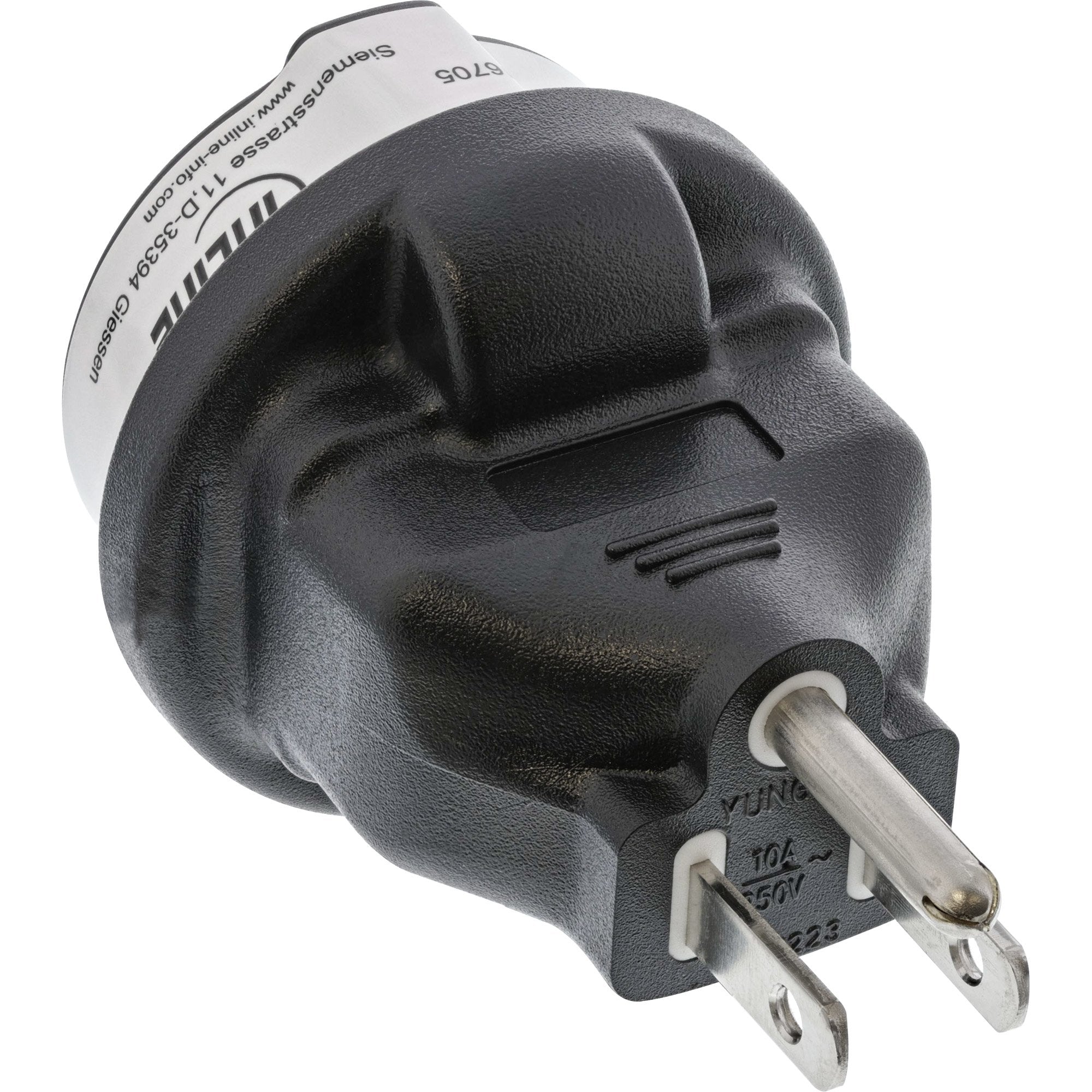 Adaptador De Viaje Inline Ee. Uu. Macho De Ee. Uu. A Hembra Tipo F
