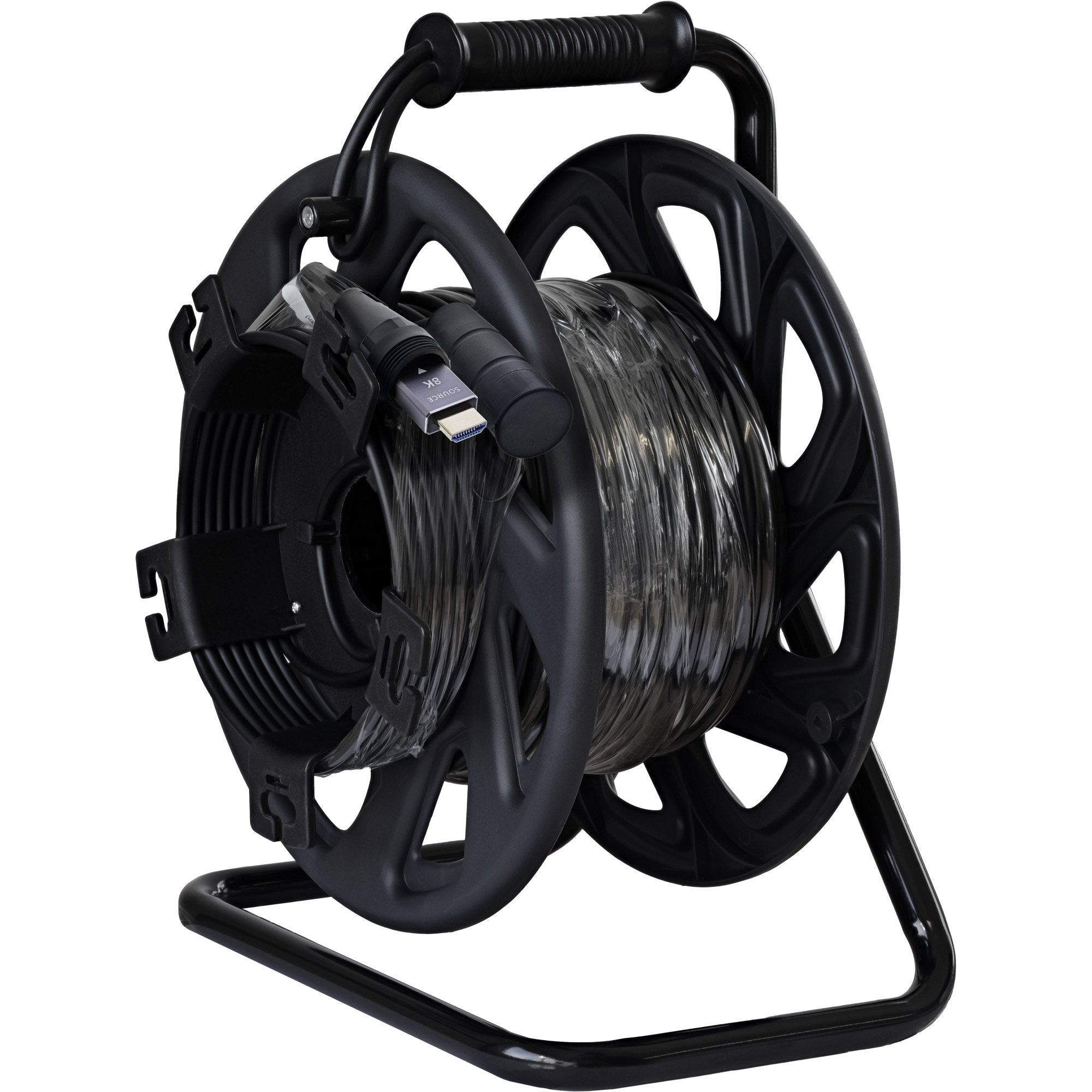 Carrete De Cable Hdmi , Cable Hdmi 2.1 De Aoc, 8k/60hz, Blindado, Negro, 50 M Inline