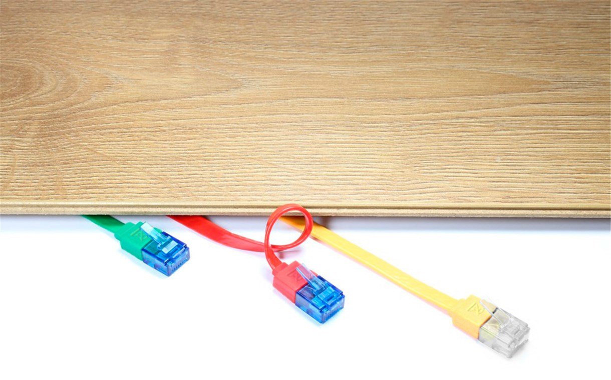 Cat 6a Flat-Patch Cable U/Utp, Yellow, 2 M - Copper