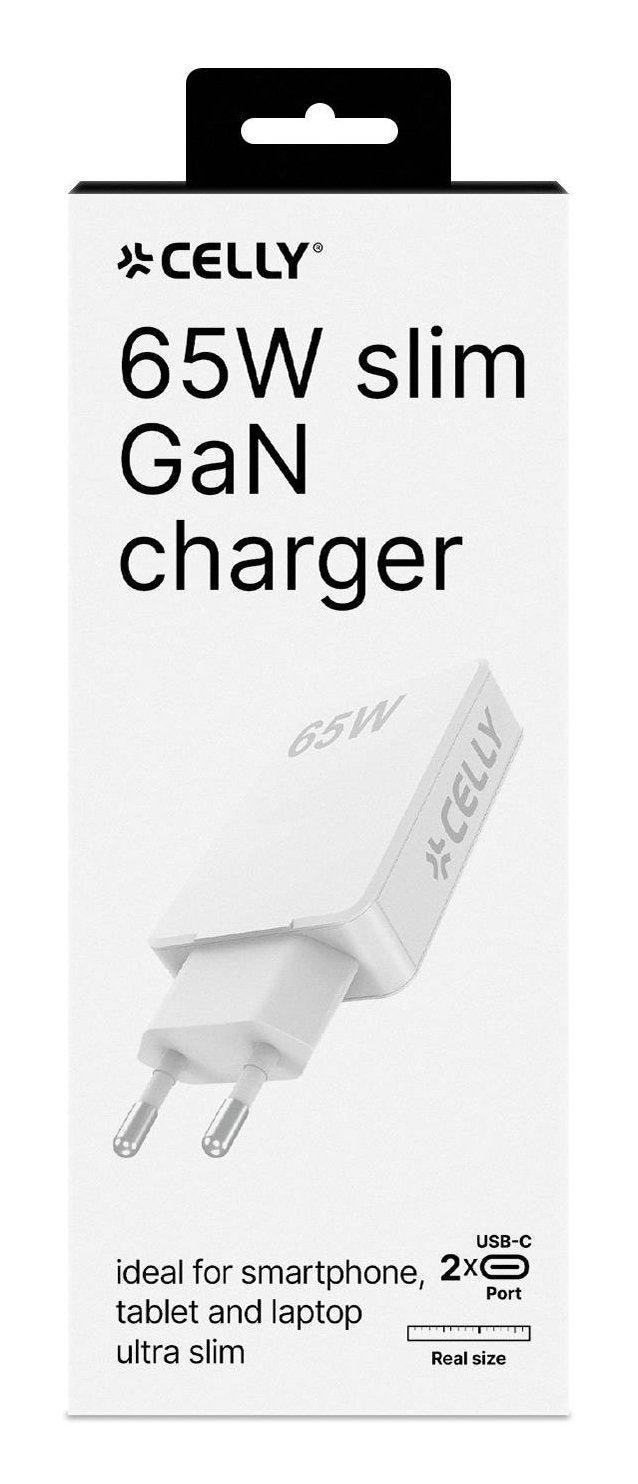 EAN 8021735220916 - Celly SLIMTC2C65WWH cargador de dispositivo móvil Portátil, Smartphone, Tableta Blanco Corriente alterna  imagen 4