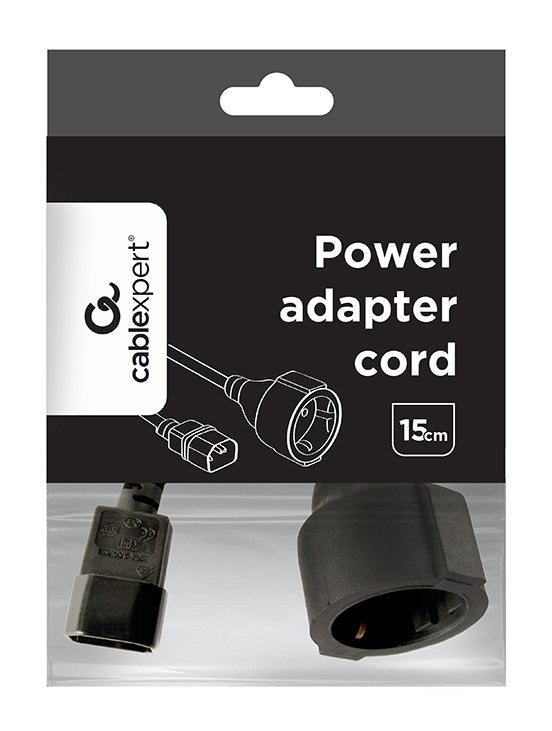 Gembird Cable De Alimentacion Schucko A C14 H/M Negro 0.15m  Pc-Sfc14m-01