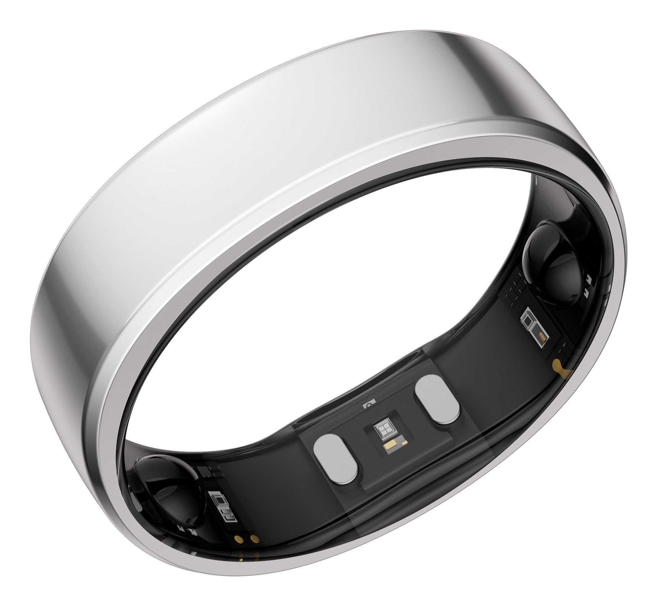 Anillo Inteligente Ringconn Gen2 Para Mujeres Y Hombres - Portátil Para El Seguimiento Del Sueño Y La Actividad Física - Frecuencia Cardíaca - Color Plata, Talla 7