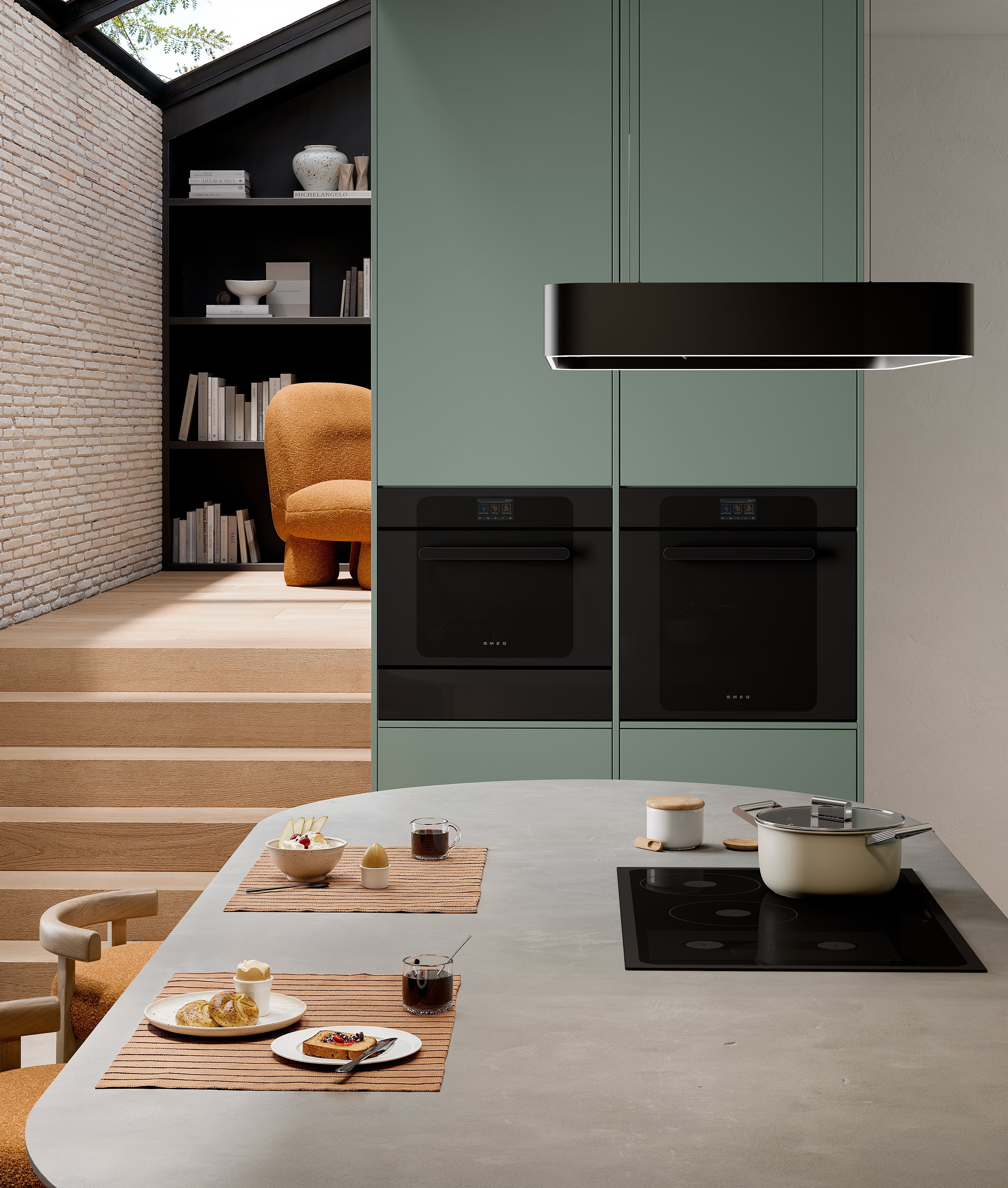 Smeg Csf2412crm Kasserolle, 24 Cm, Keramik, Edelstahlgriff, Cremefarben Matt
