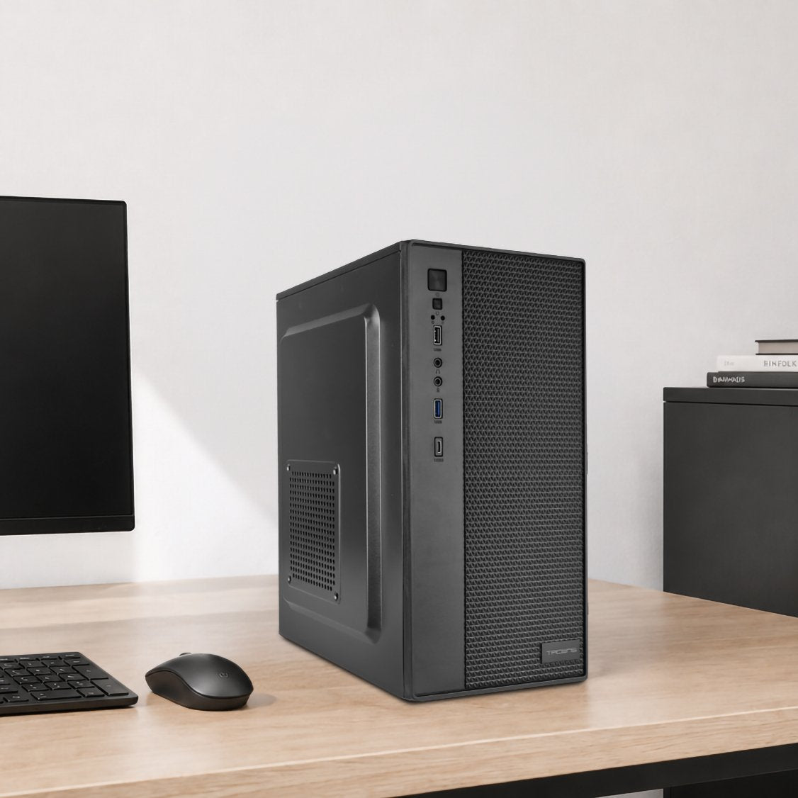 Caja Micro Atx Tacens Anima Ac7500 Con Fuente 500w Frontal 3d Disipador Max 140mm Gpu Max 250mm Negr