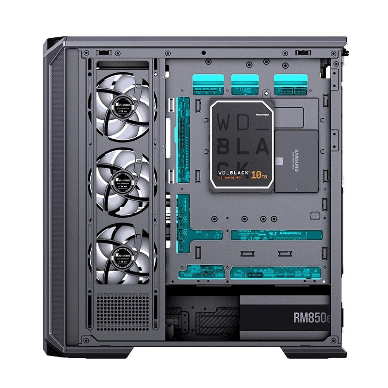 Jonsbo D400 Pc-Gehäuse, Midi Tower, Atx, Tempered Glass - Schwarz