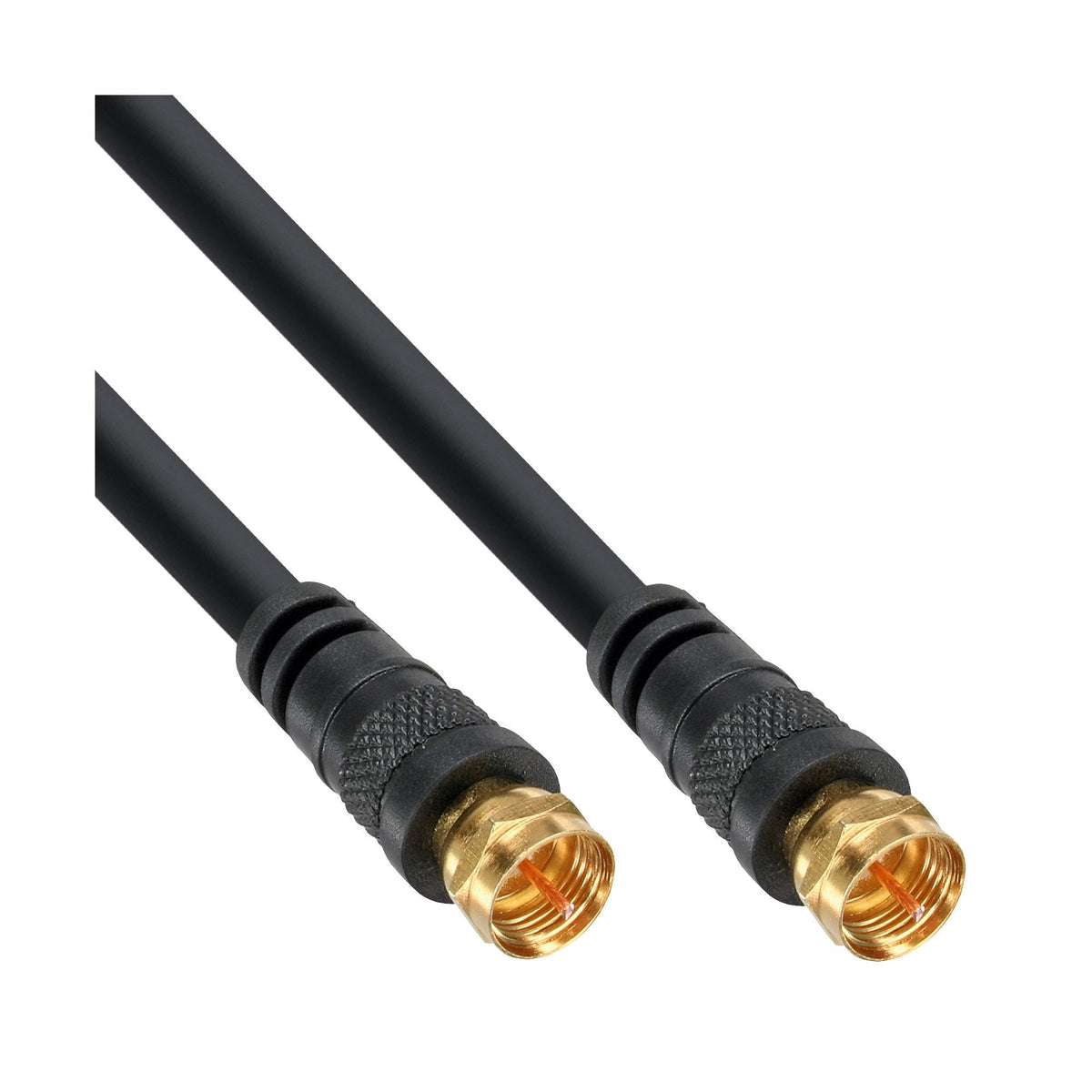 Cable Inline Sat Premium 2x Blindado 2x F-Plug >85db Negro 1m