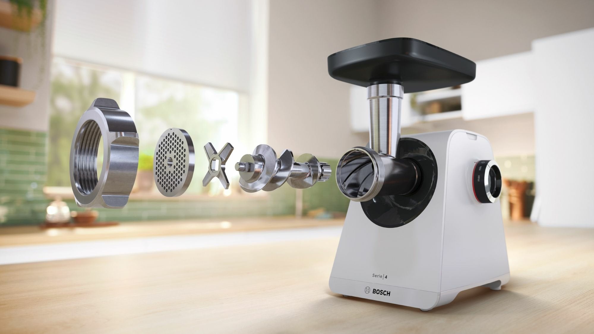 Picadora Bosch Mfws420w Meat Mincer, Power 1900 W, White