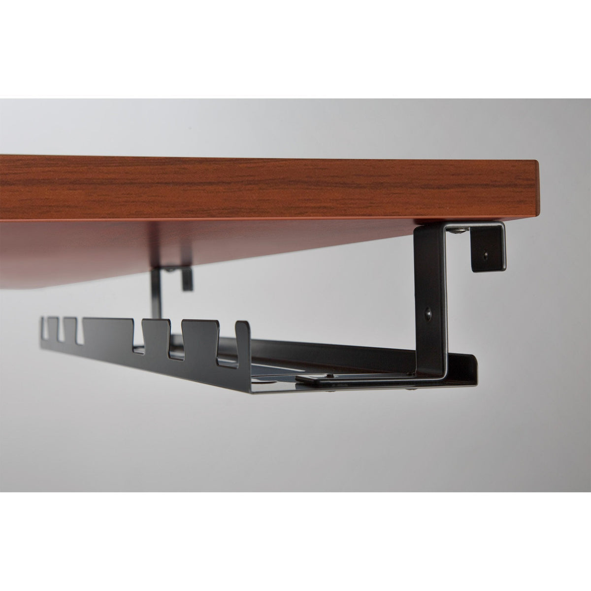 Inline Cable Guía/Estante Para Montaje Debajo De La Mesa, Negro
