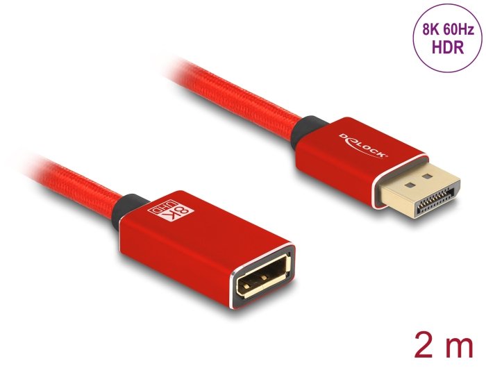 Cable  81082 Displayport 2 M Rojo