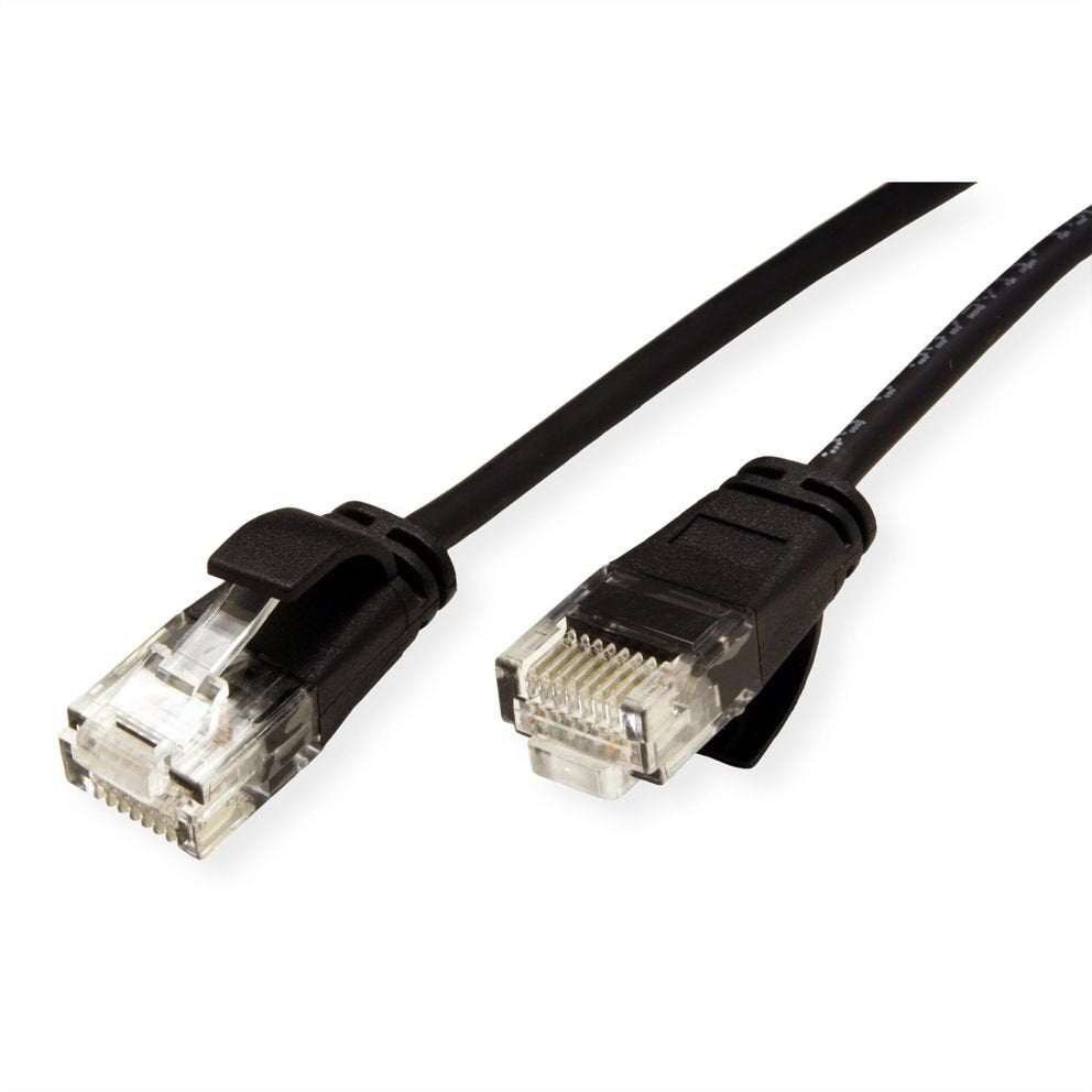 Roline Verde Utp Cable De Red Cat.6a (Class Ea), Lsoh, Slim, Schwarz, 5 M