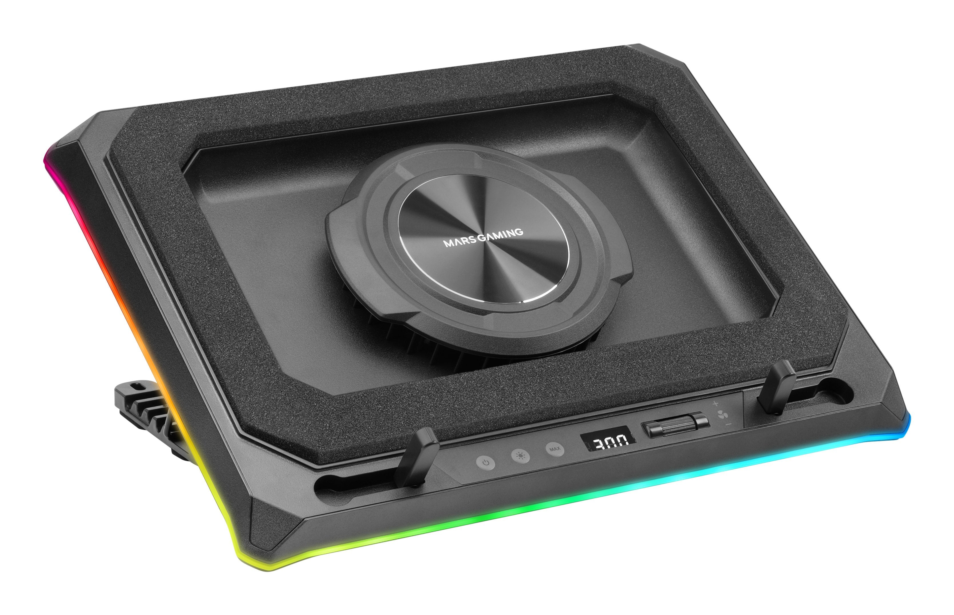 Soporte Refrigerante Mars Gaming Mnbc-Ultra Para Portátiles Hasta 18' Iluminación Led