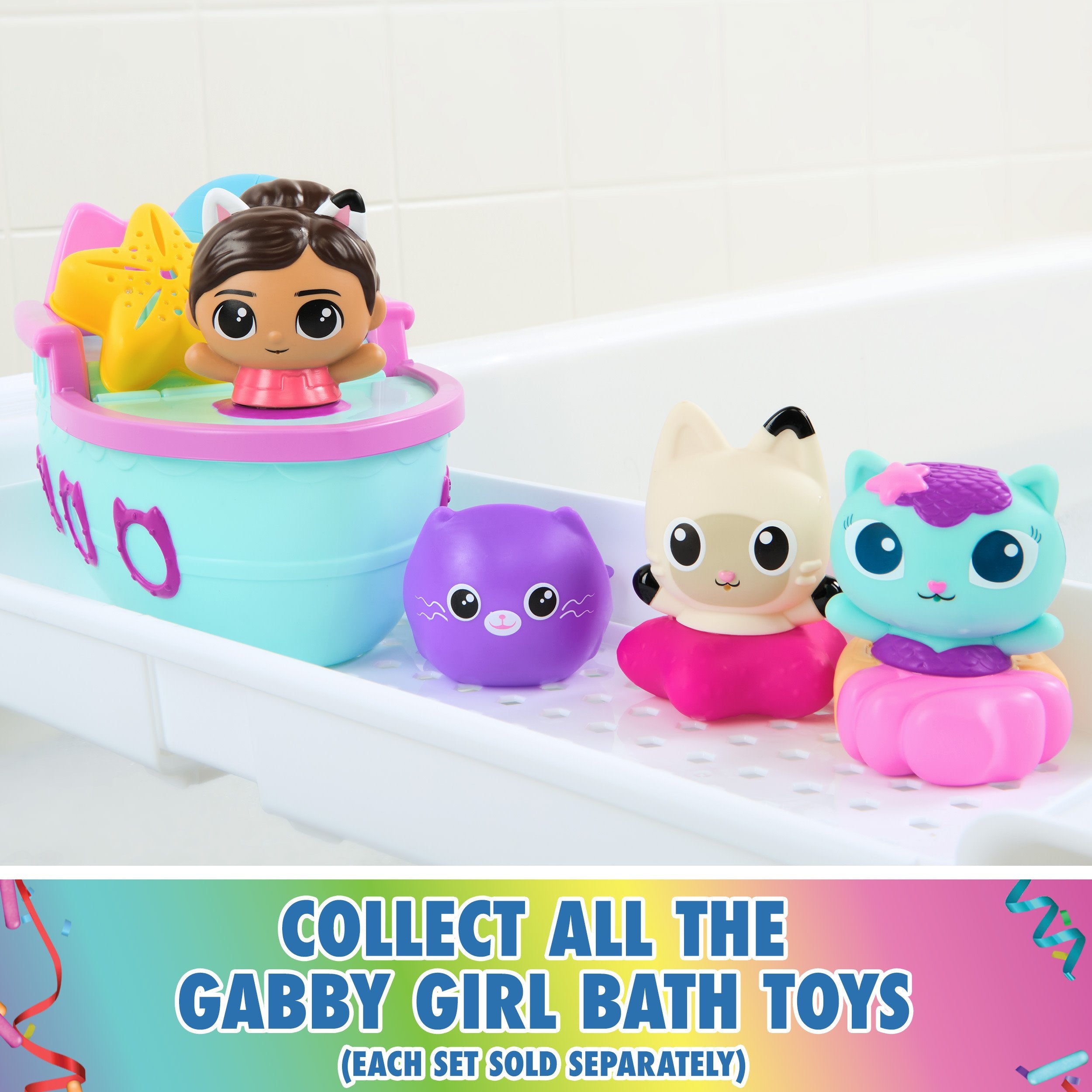 EAN 0681147011687 - Gabby's Dollhouse Gabby Cat Bath Squirters Juguete con chorro de baño Multicolor imagen 6