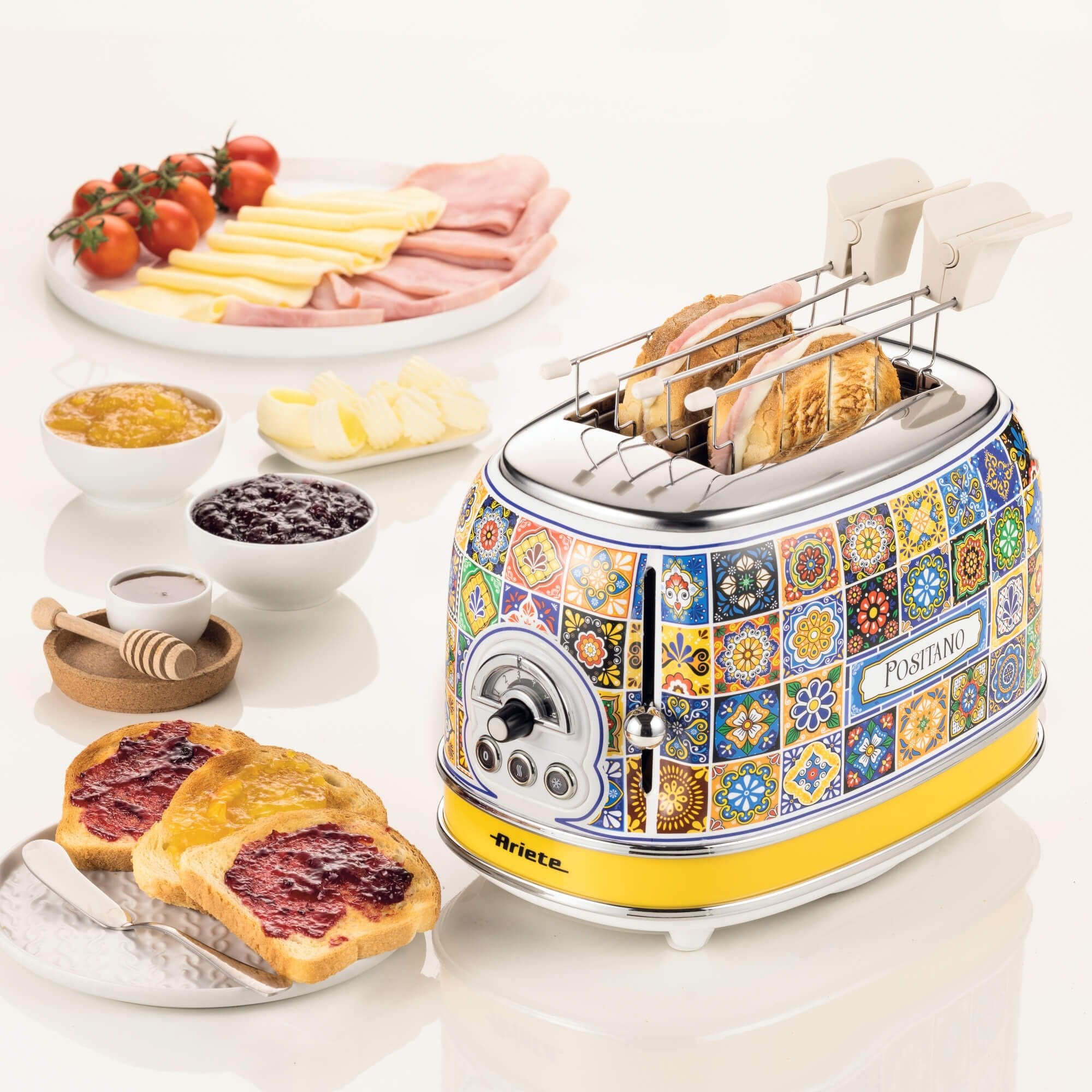 Tostadora Ariete 0155/0p 6 2 Rebanada(S) 815 W Multicolor, Amarillo