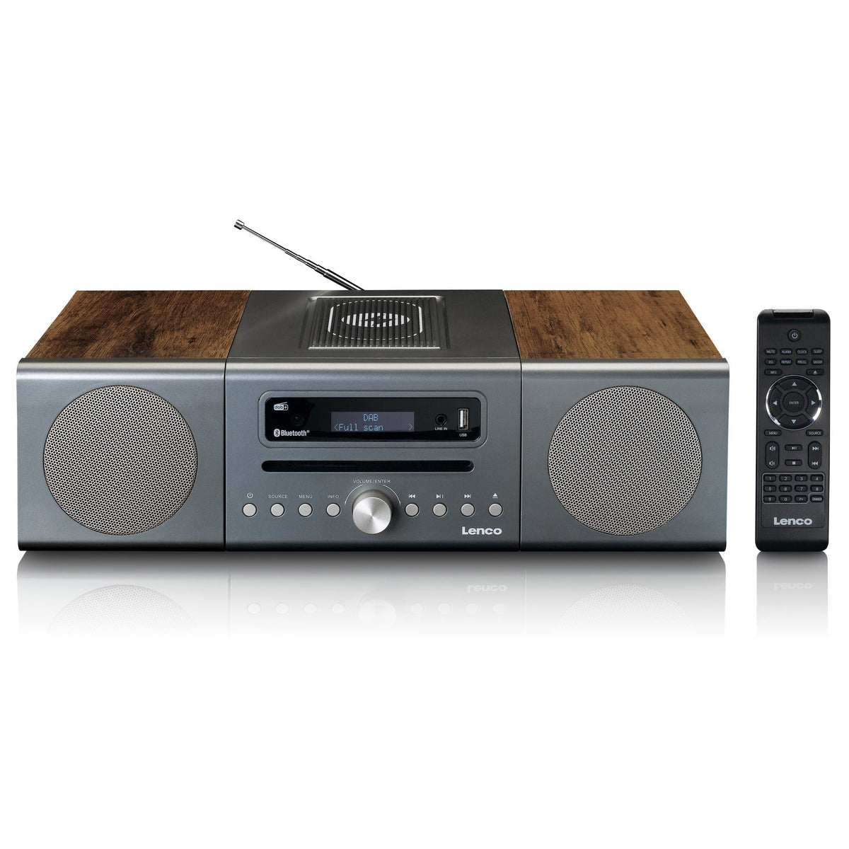 EAN 8711902066163 - Lenco MC-175SI sistema de audio para el hogar Microcadena de música para uso doméstico 40 W Plata, Madera imagen 1