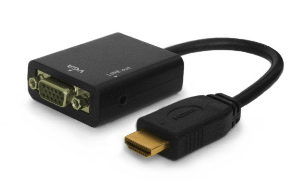 Savio Cl-23 Adaptador De Cable Hdmi Vga Negro