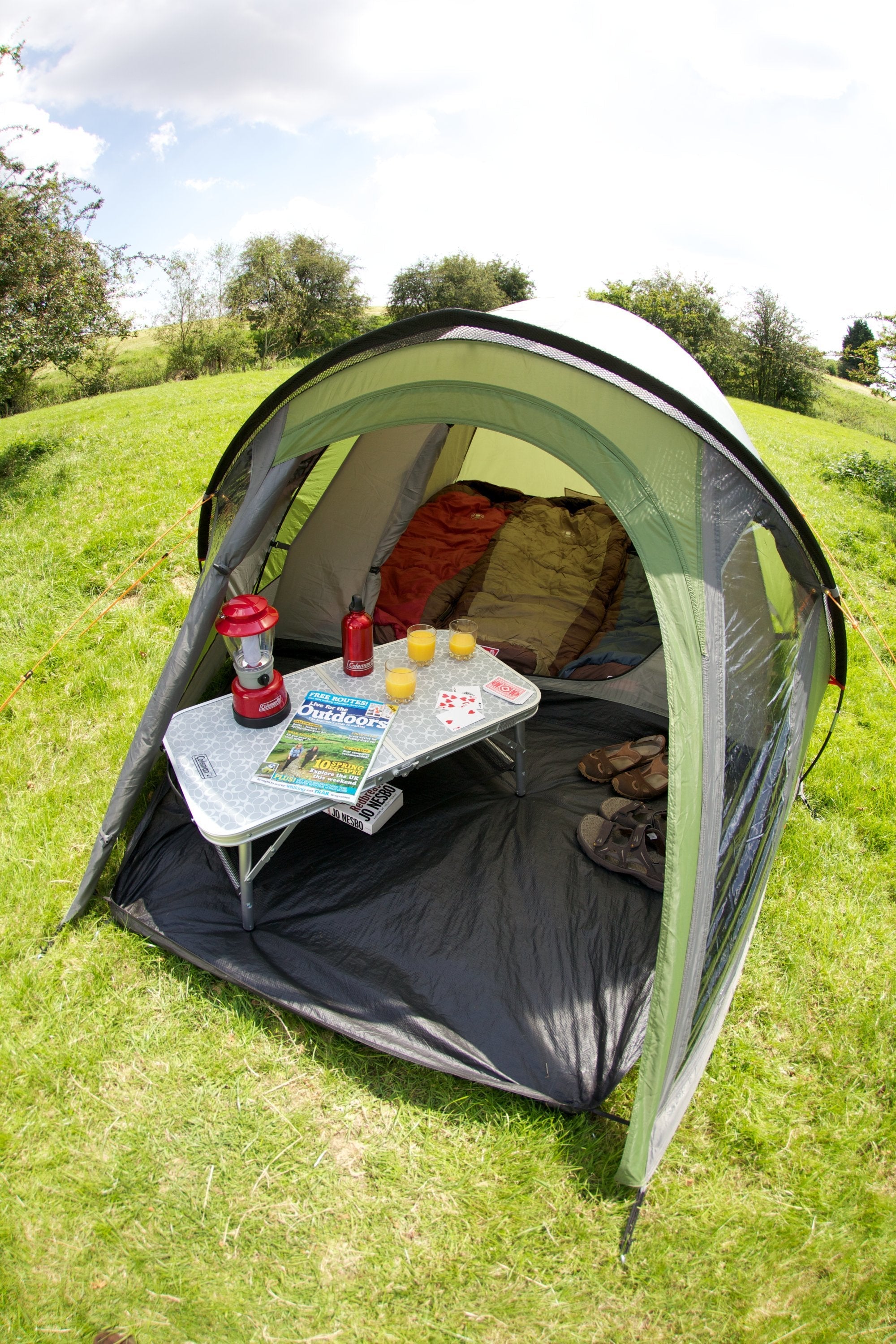 Tienda Domo Coleman Darwin 4 Plus Para 3 Personas (Gris/Verde Claro, Con Tunel, Modelo 2023) Coleman 2176905