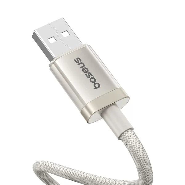 Titanium Alloy Fast Charging Cable Usb To Ip 2.4a 1m Galaxy Titanium Gold