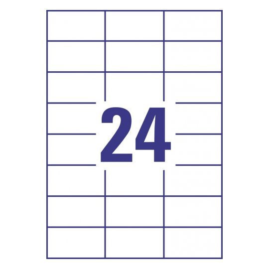 Avery Zweckform Resistente A La Intemperie Folienetiketten 70,0 X 37,0 Mm