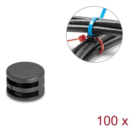 Delock Kabelbinder Befestigungskupplung D 12 X H 8 Mm 100 Piezas