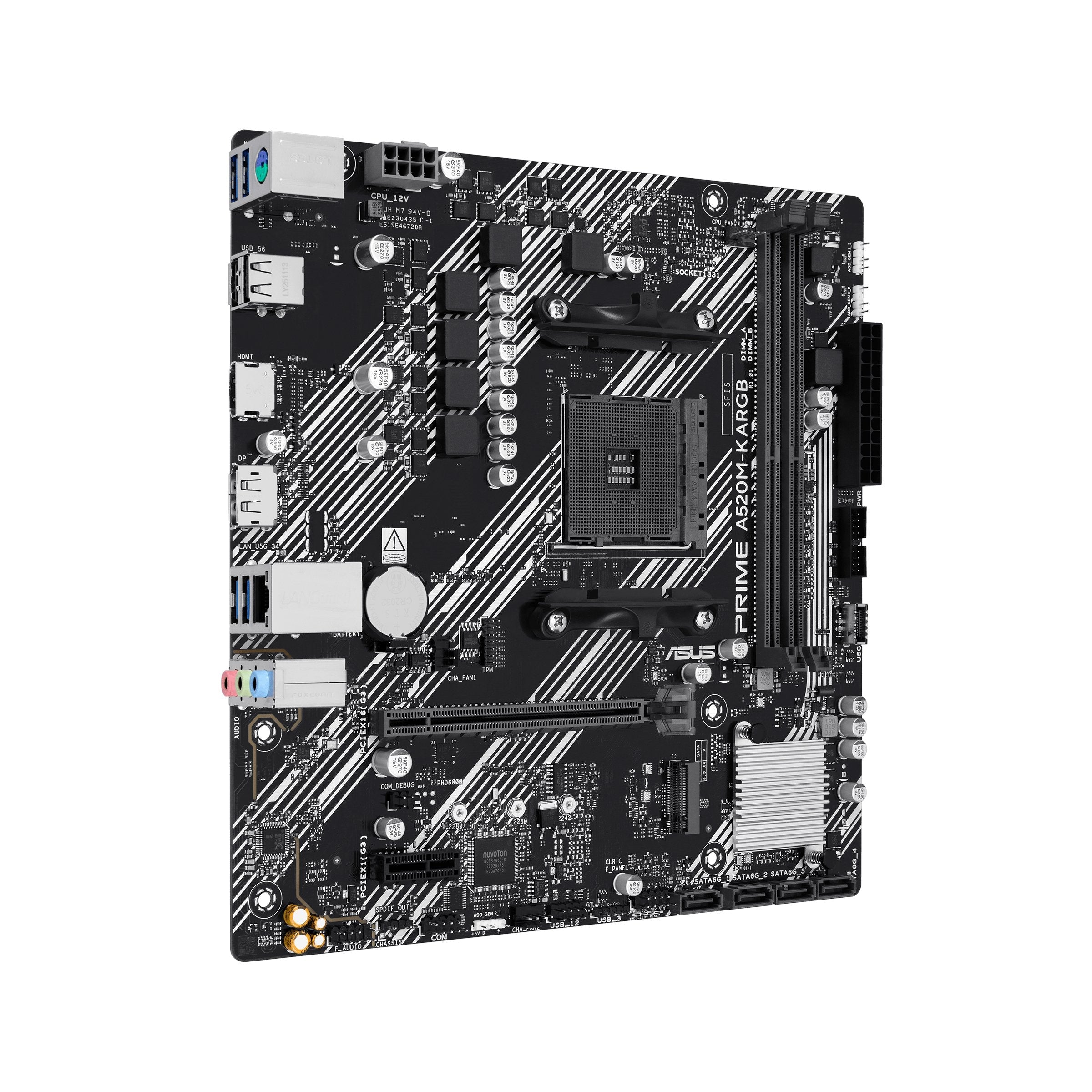 Placa Base Asus Prime A520m-K Argb Amd,Am4,Ddr4,Matx