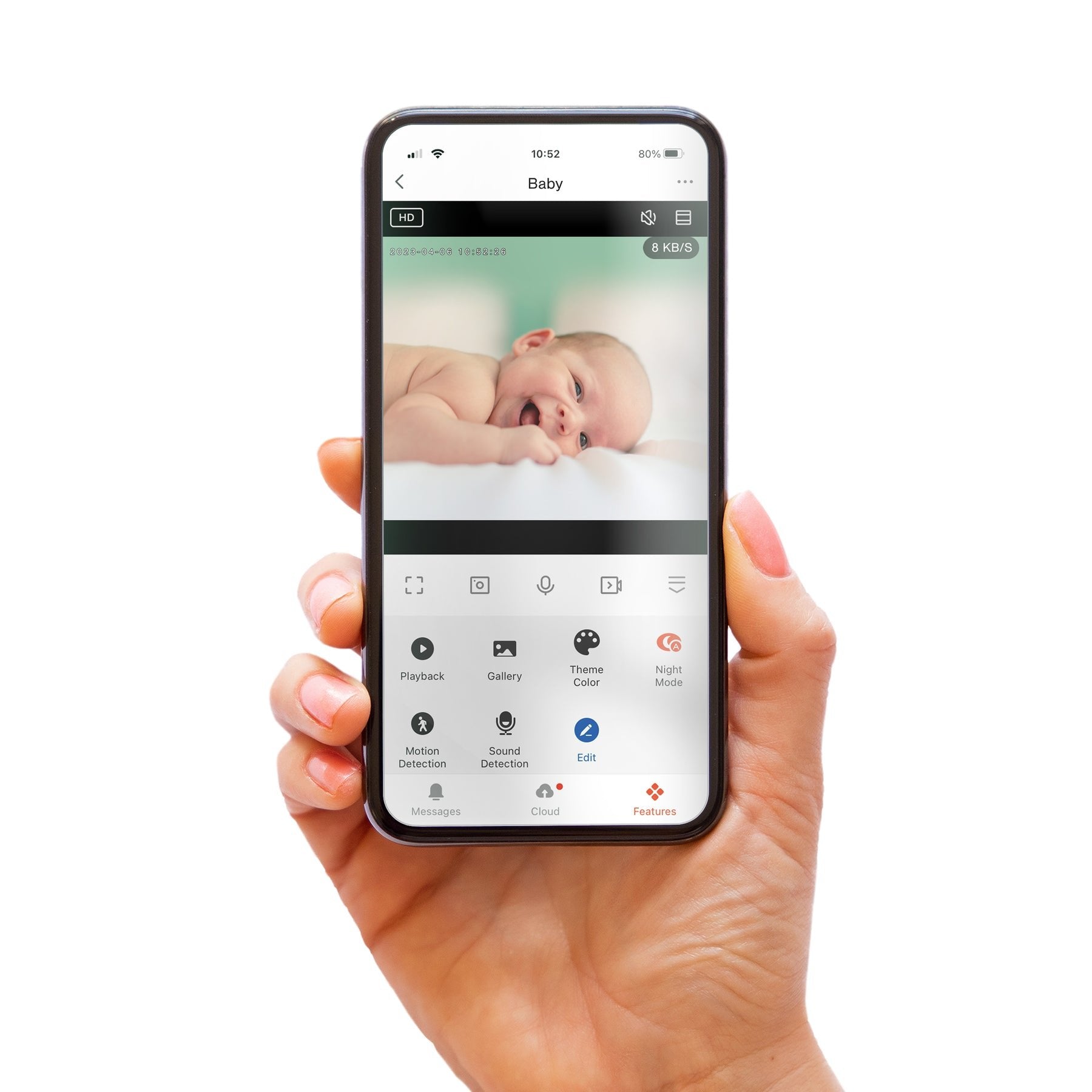 EAN 8712412594221 - Alecto SMARTBABY5 Wi-Fi Blanco imagen 4