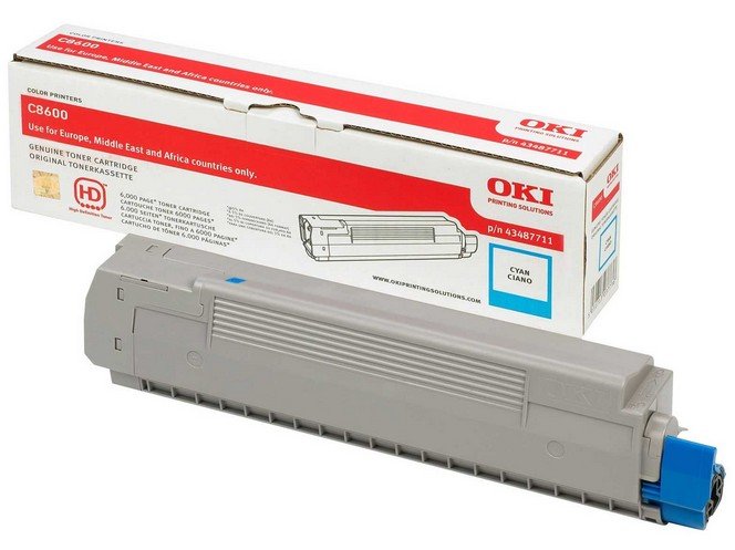 Oki Toner C8600 / C8800 6.000 Pag. Cyan