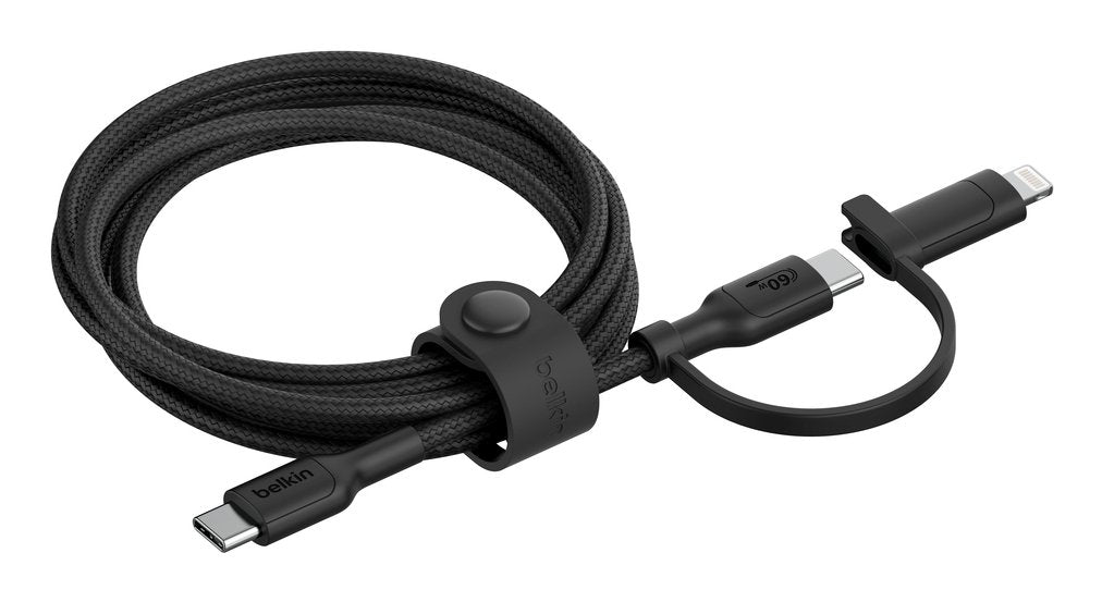 Cable Belkin Boost Charge 2-In-1 Usb-C/Lig.1,5m Wh.Cac003hq1.5mbk