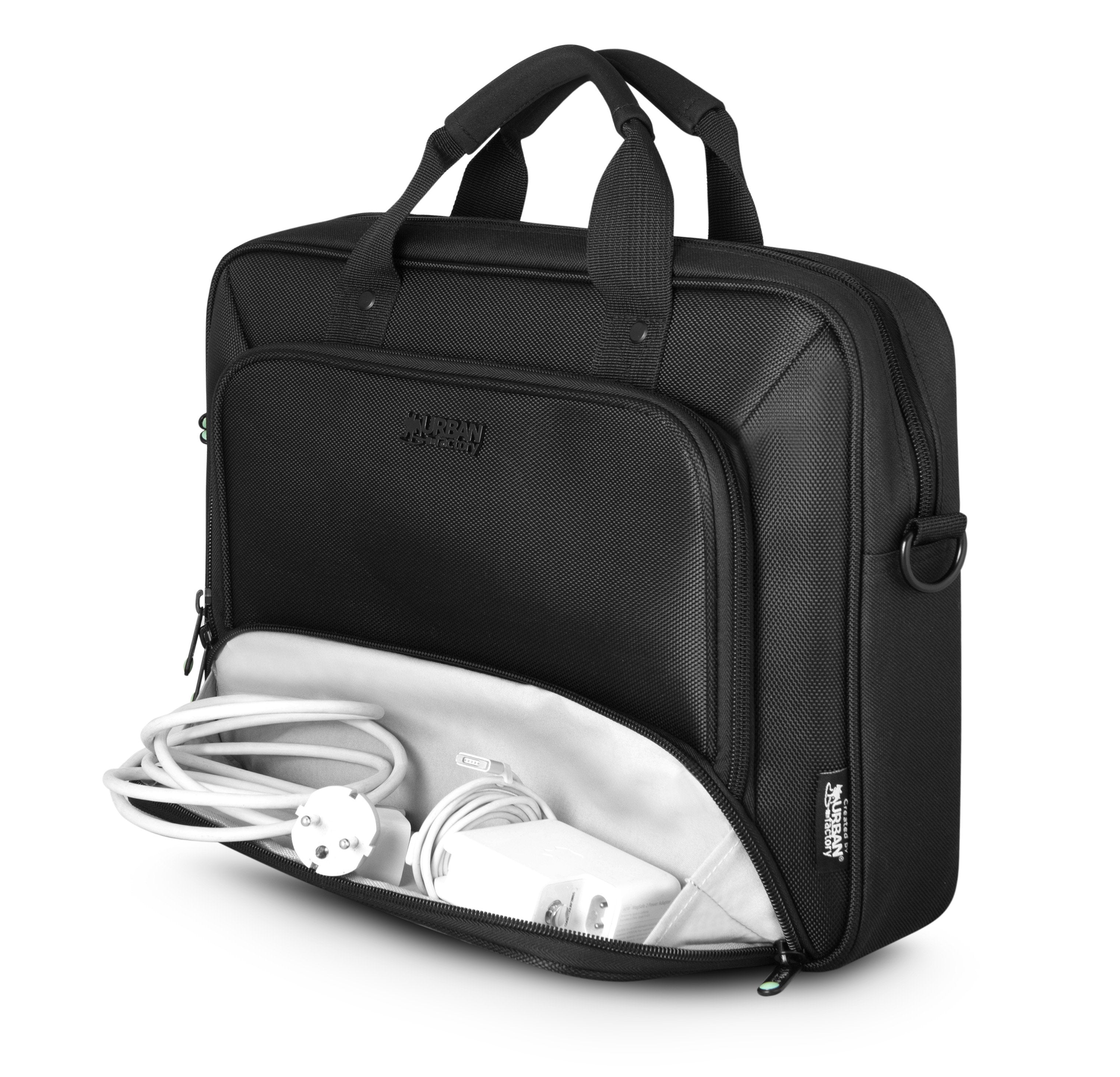 Urban Factory Maletín Negro De Carga Superior Para Portátil Hasta 15.6"