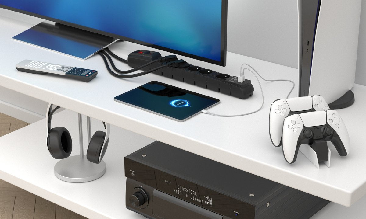 Regleta  Acar S6 Usb Pd 3.0 Qc 6 Gniazd 1.5m