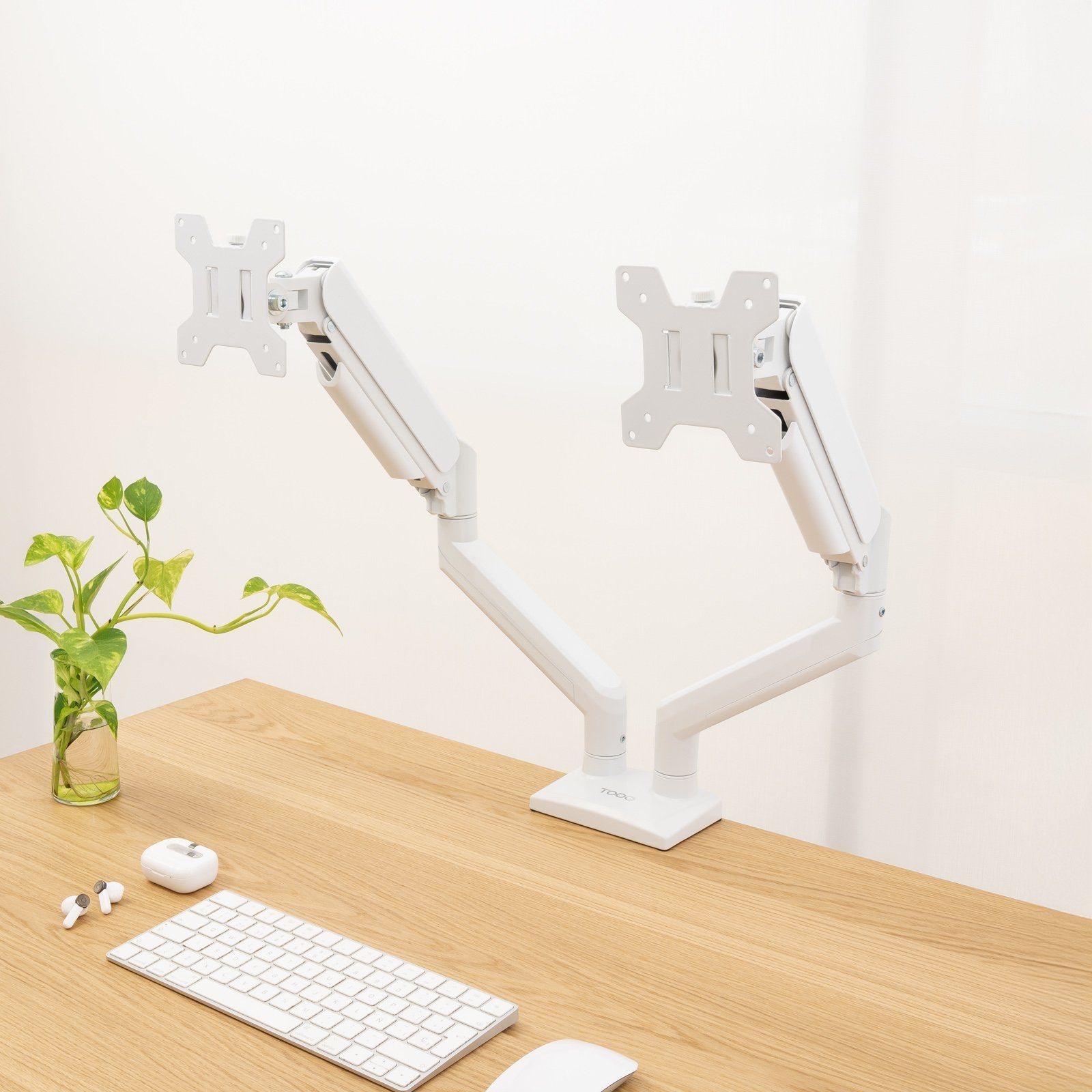 Soporte Mesa Tooq Pant. Gira Incli 2 Brazos 13-34 Blanc