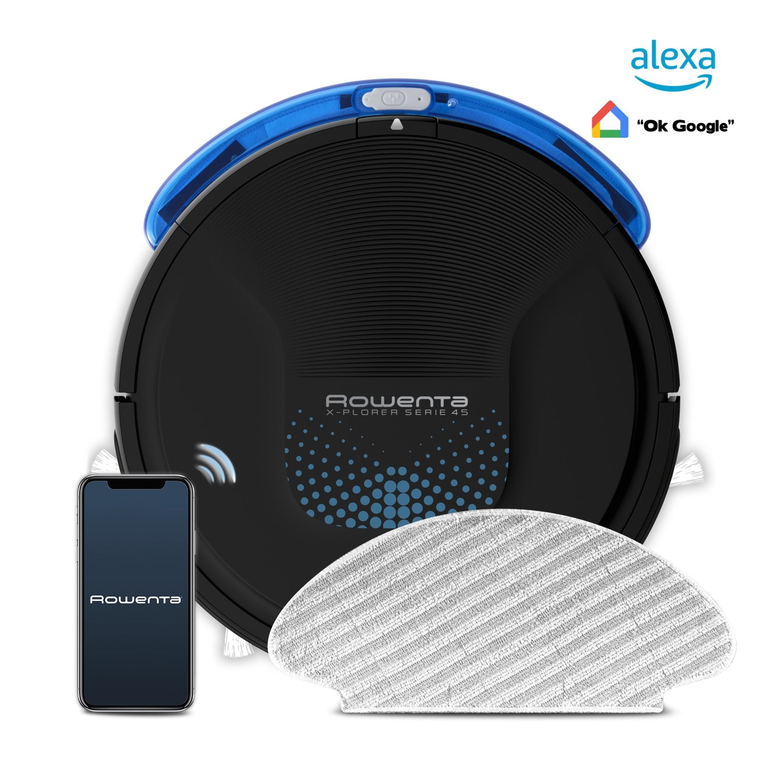Robot Aspirador Rowenta Explorer Serie 45 Rr8275wh Friegasuelos Autonomía 2.5h