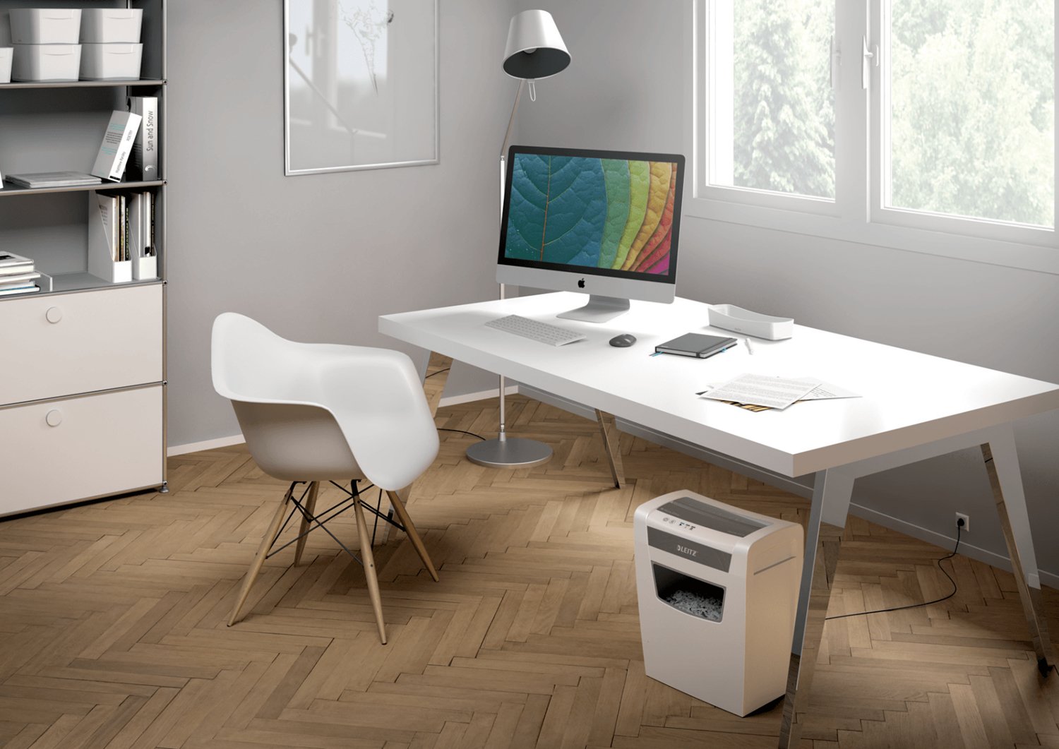EAN 4002432118939 - Leitz IQ Home Office P-4 triturador de papel Corte en partículas 22 cm Blanco imagen 8