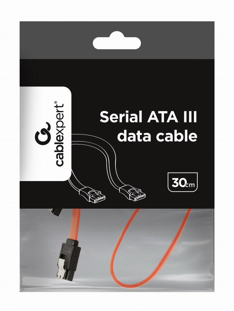 Gembird Cc-Satam-Data-0.3m Cable De Datos Sata Iii 30 Cm Clips Metálicos Rojo
