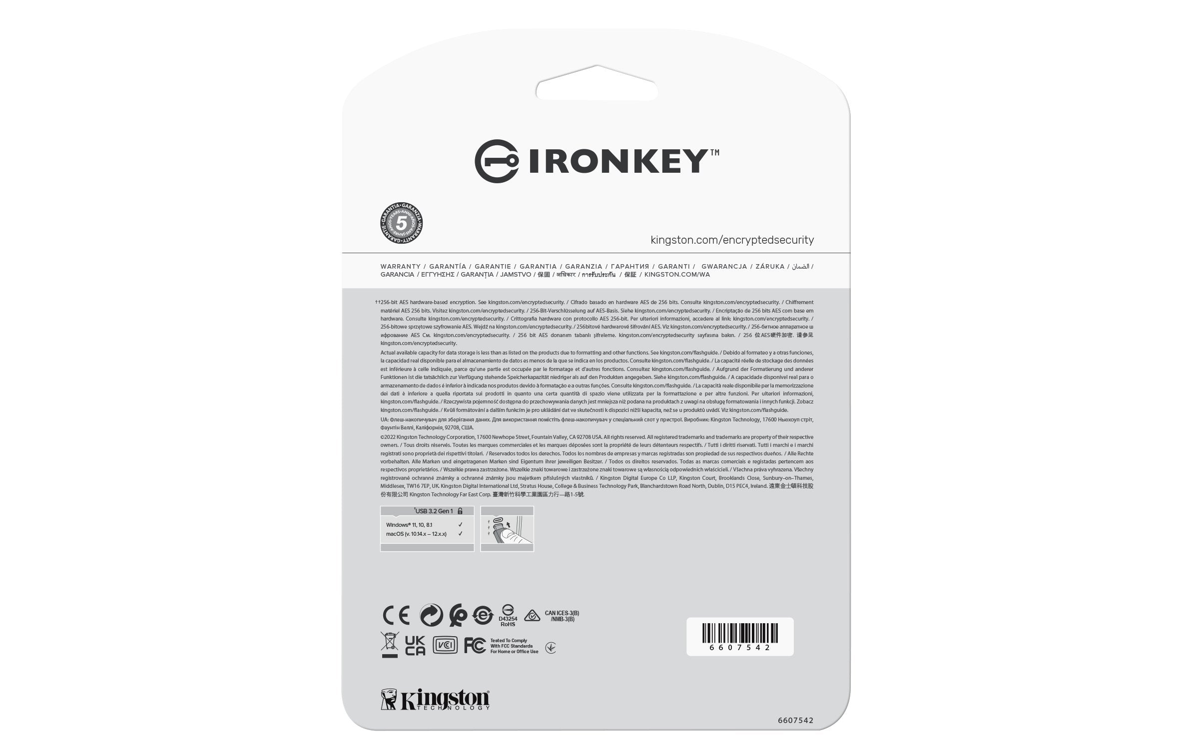 EAN 0740617330205 - Kingston Technology IronKey Vault Privacy 50 unidad flash USB USB Tipo C 3.2 Gen 1 (3.1 Gen 1) Negro, Azu imagen 4