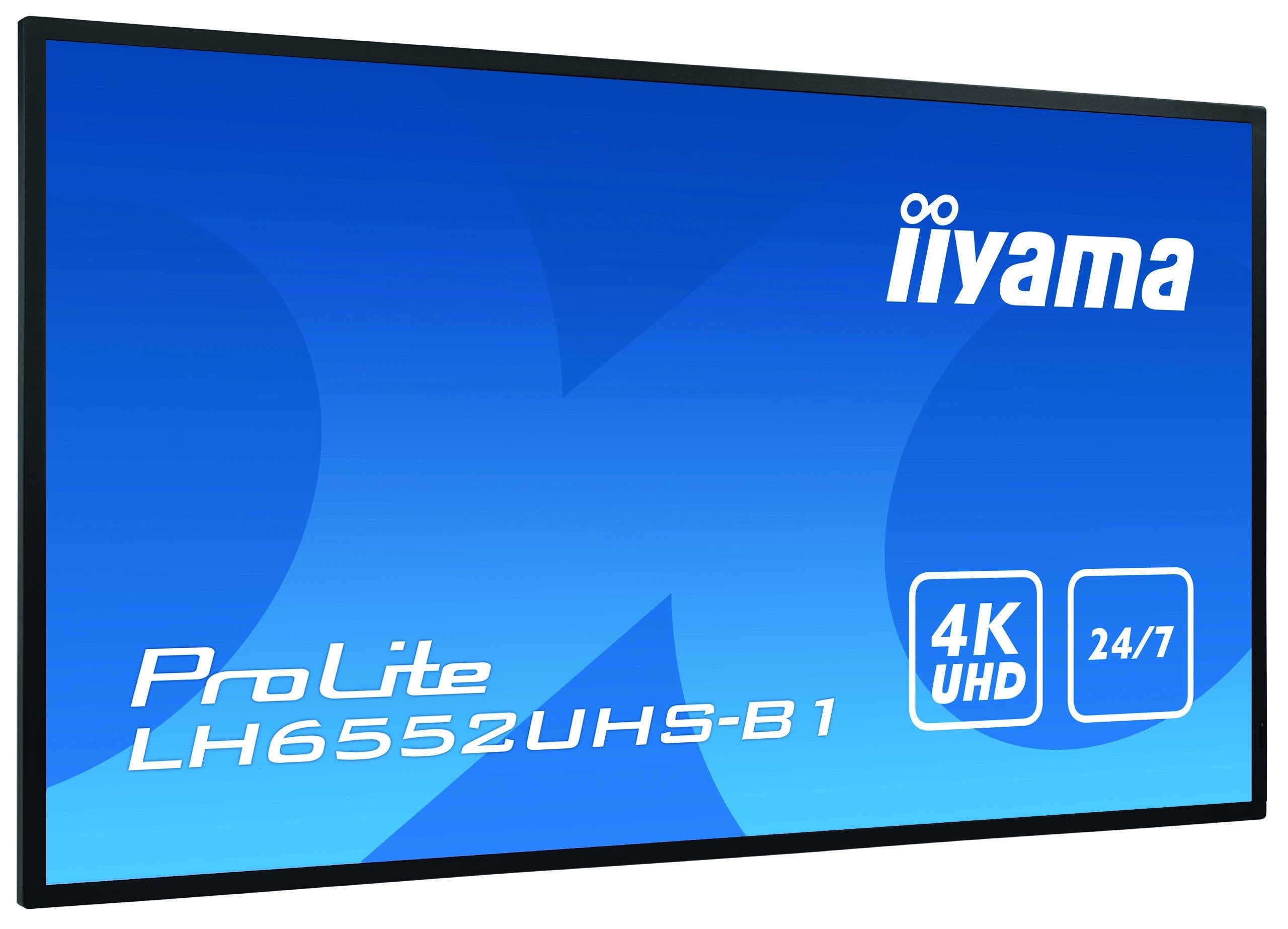 Iiyama Lh6552uhs-B1 Pantalla De Señalización Pantalla Plana Para Señalización Digital 163,8 Cm (64.5") Ips 500 Cd / M² 4k Ultra Hd Negro Procesador Incorporado Android 8.0 24/7