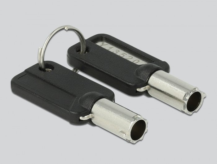 Navilock Notebook Sicherungscable Mit 3 Verriegelungskpfen Fr Kensington, Noble Wedge Und Nano Slot