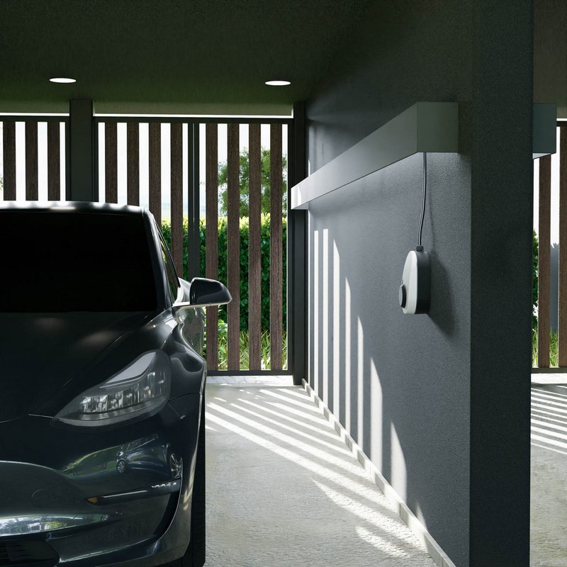 Go-E Charger Gemini, 22 Kw (32a Trifásico), Caja De Pared (Blanco/Negro, Sin Cable) Ch-04-22-51