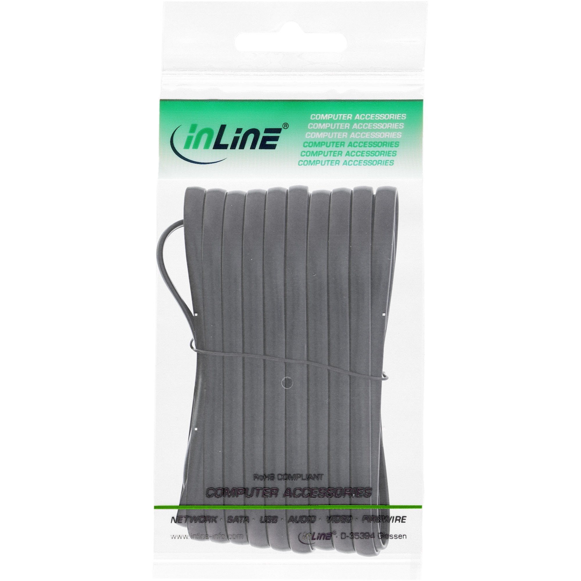 Cable Modular Inline Rj12 6 Hilos 6p6c Macho A Macho 15m